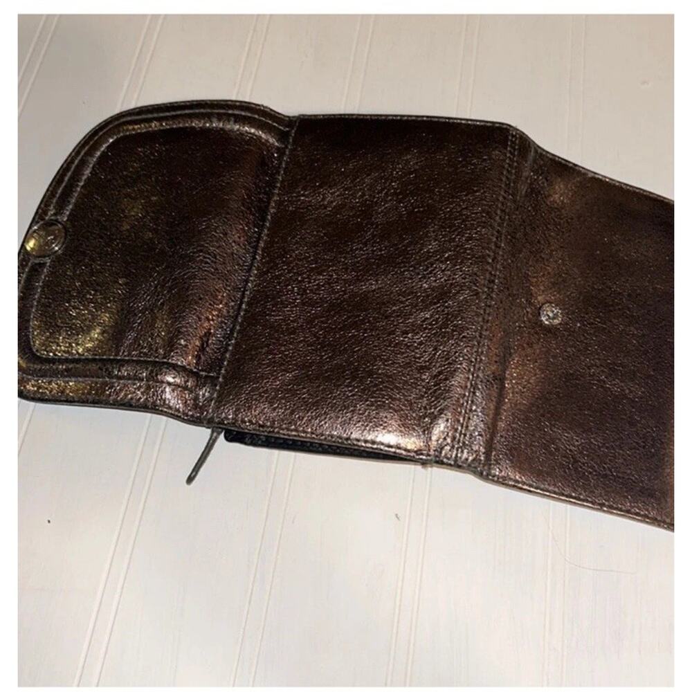 Coach Metallic Wallet Glitter Shiny Sparkle! Very Nice - Picture 3 of 6